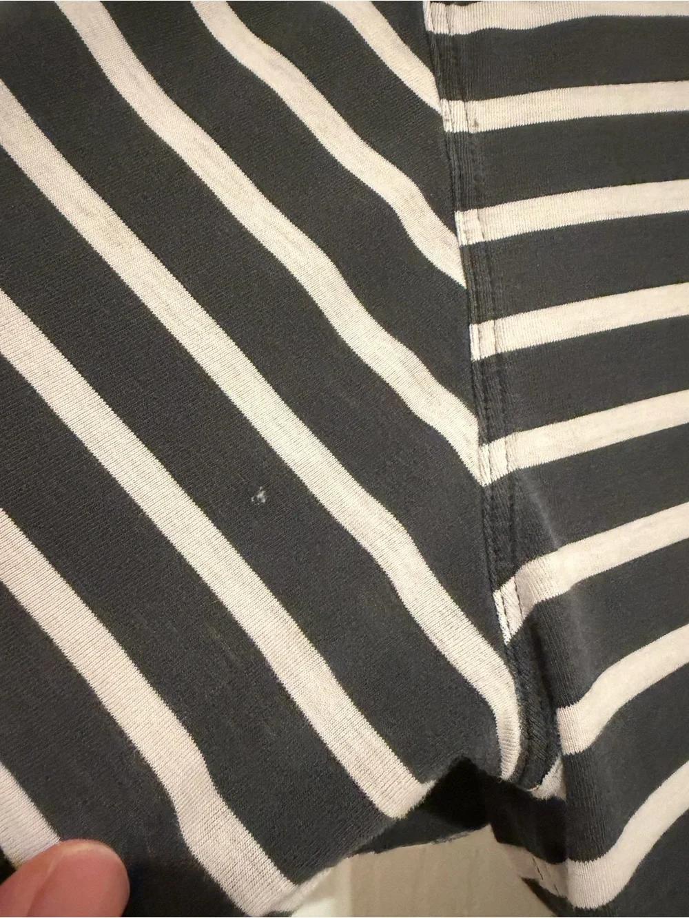 Lululemon All Yours Tee *Vitasea Yachtie Stripe Black Chrome Size 12 DAMAGED